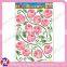 latest popular rose shape wallpaper sticker for home decoration