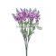 high quality 5 branches silk artificial flower lavender for interior and wedding decoration