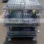 Wire mesh container with wheels for auto components