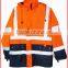 cheap waterproof softshell safety reflective red winter jacket