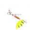 30Pcs Assorted Mixed Color Fishing Lures Metal Spinner Spoon Sequins Hook Hard Bait Tackle