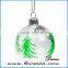 Shine-beautiful Xmas ball transparent clear Hand-painted shiny decoration christmas glass balls