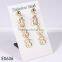 2016 new arrival fashion popular design gold teddy bear shaped charm drop earrings