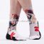 360 digital print sport man compression socks running coolmax