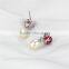 Wholesale fancy fashion white pearl earrings AAA 8-9mm drop pearl earring