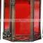 Red glass moroccan metal lanterns packing set of 3