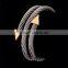 2016 Hot Selling Cable Cable Stainless Steel Wire Bangle women Jewelry Silver Multilayer Bracelet