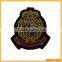 High quality indian metallic thread badge pin embroidery patch for police unifroms