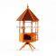 Pawhut Brown Fir Wood Bird Cage W/2 Trays