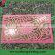 Pink Elegant Lacer Cut Pearl Custom Handmade Wedding Invitation Card