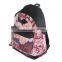 Fashion school backpack with printed flower