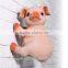 Resin pig shaped funny toilet paper holder animal