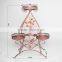 3 flower pot Display garden decorate plant flower pot metal iron plant storage stand