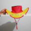 popular polyester material foldable cowboy cap, cowboy folding hat, fans foldable cap