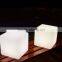 PE material 16 color changes glowing led cube chair /rechargeable light up ledcube stool