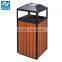 Environmental Wooden Outdoor Garbage Bin