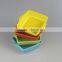 Ceramic square bakeware with color glaze