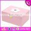 2017 new products girls pink wooden storage bins W08C175