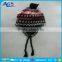 2017 Hot-selling novelty beanies knitted with strings for winter