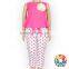 High Quality Girls Outfits With Belt Floral Interspersed Clothing Set Wholesale Baby Girl Clothes Set