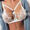 2017 New Come Summer Woman Crop Top Sexy Girl Bikini Bra Hollow Out Lace Sex Lingerie Transparent