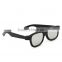 Black plastic frame uv filter sports eyeglasses
