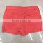 China stock garment suppliers branded girls stretch denim shorts