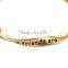 custom design logo bangle inspired words bangles new unique twist alloy bangles for 2016 promotional items