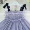MGOO Special Design Bow Shoulder Girl Shinning Princess Dress Children Kids Star Infant Vestidos 6706