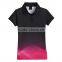 Cheap polyester latest design women collar sport sublimated polo shirt