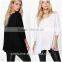 Loose Fit Oversized Dip Back Blouse Wholesale Plus Size Women Clothing 2016