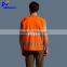 High Visibility Neon Orange Safety Vest with Reflective Strips and LED Light