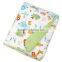 green elephant double layer fleece baby blanket