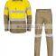 wholesale high visibility safety reflective work 2 piece suit