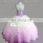 Custom Made Sweetheart Neckline Stone Beaded Patterns Ombre Ball Gown Quinceanera Dress