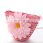 Fashion pink yellow paper straw coin pouch wallet