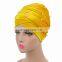 Velvet Pearl Turban Hat Scarf Winter Hat Muslim long Tail Cap