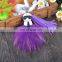 Double Faced Car Keychain Fox Fur Ball Bag Pendant