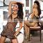 2015 Beautys love sexy lace Halter Transparent nightwear Sexy Babydoll sexy nightwear hot nightwear for woman black bow
