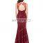 2016 GK Sleeveless Sexy Wine Red Mermaid Hollowed Sequined Prom Dress GK000013-1