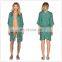 Top quality women printed swimwear cover up beach dress kaftan chiffon