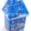Christmas house shape metal food storage gift containers box