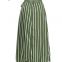 High Waist Tie or Elastic Tie Vertical Stripe Skirt