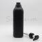 500ml 1000ml Matte Black Square PET Plastic Shampoo and Boay Wash Bottle