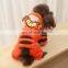 Warm Dog clothes Orange Tiger cosplay pet apparel pet clothes coral fleece