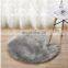 pink color shaped living room faux fur rug