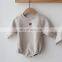 New baby jumpsuit autumn cotton loose climbing clothes male baby romper bag fart clothes baby triangle jumpsuit