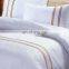 Personalized design comfortable soft hotel cotton white 4pcs bedding set