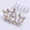 Fashion Crystal Rhinestone Baby Kids Princess Birthday Party Girl Women Hair Comb Gift Tiara Crown FZZ-041 Size 7*4.5cm