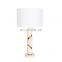 Fashion Travertine  Stone Clear Crystal Desk Lamp Black Marble For Living Room Slanted Splice Table Lamp